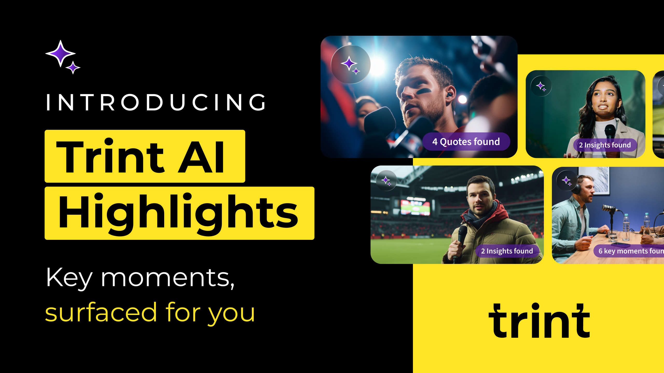 Introducing Trint AI Highlights: Key moments, surfaced for you