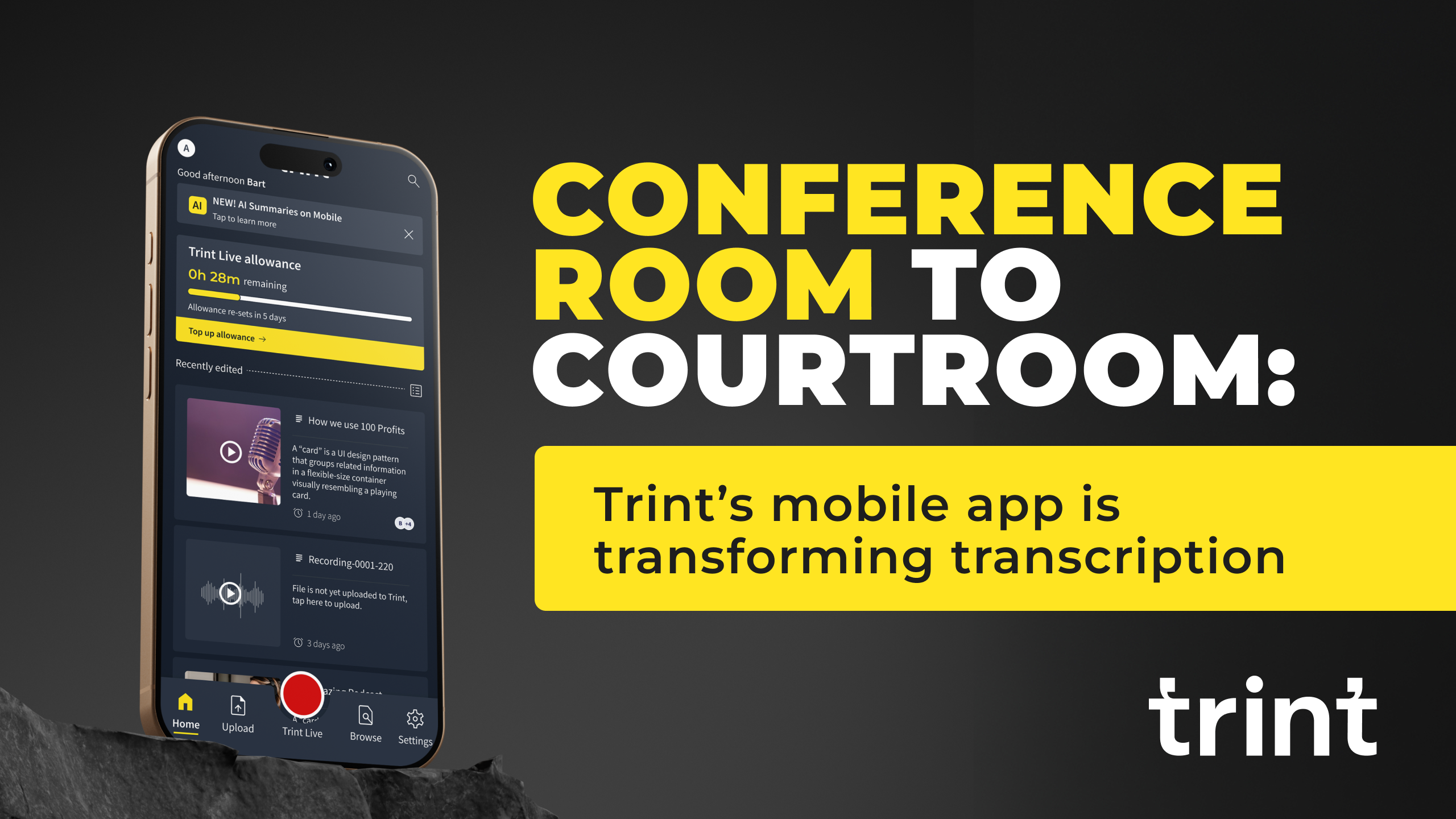 When it comes to transcribing key moments, Trint's mobile app is transforming workflows for media, research and other professionals. Hear how by reading the article.