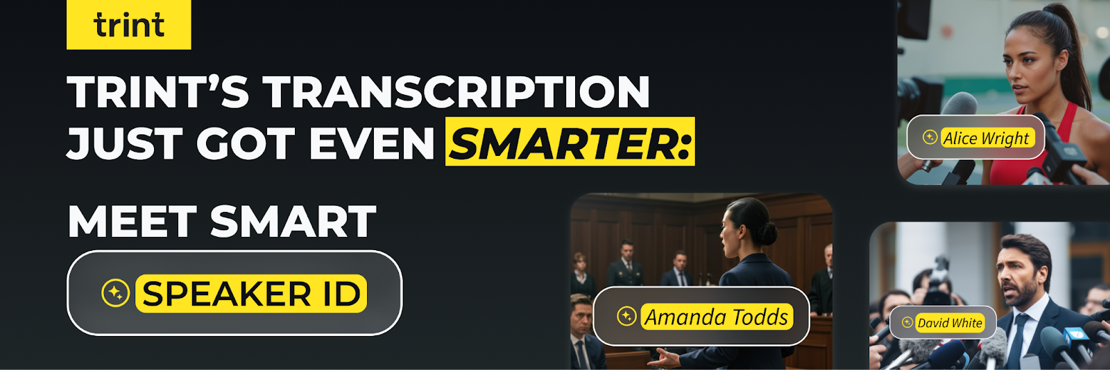 Image showing how Trint's Automatic Speaker Recognition works